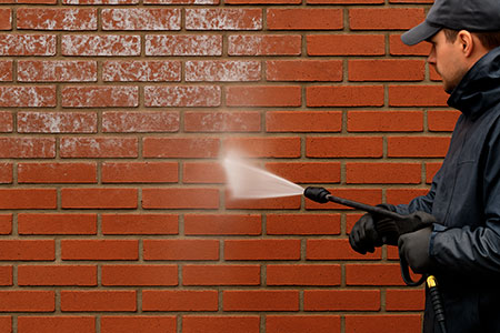 Nettoyage façade en brique