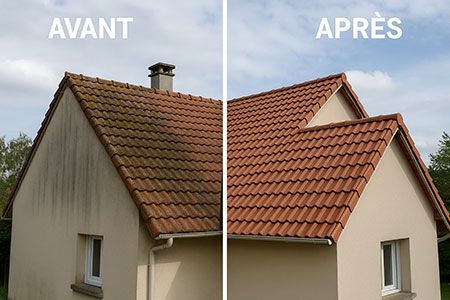 Démoussage et nettoyage d’un toit en tuiles mécaniques à Clermont-Ferrand