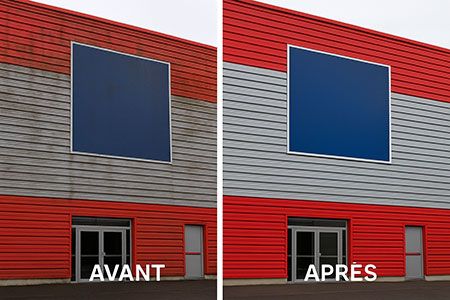 Nettoyage de bardage composite d’un magasin de grande distribution à Lille